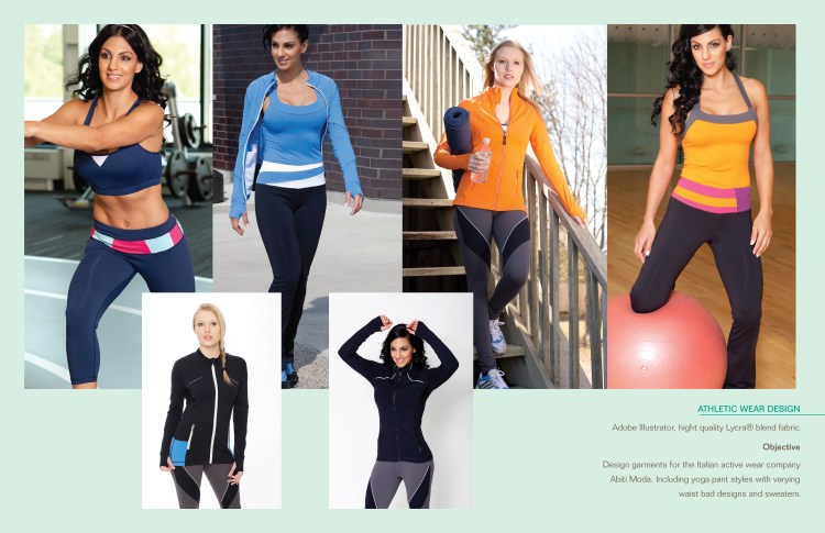 Feature images of the designs made by Cherish Ireland for Abiti Moda Athletics